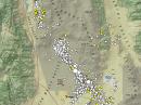 California earthquakes on July 4 plus aftershocks greater than magnitude 2.5. [US Geological Survey graphic]